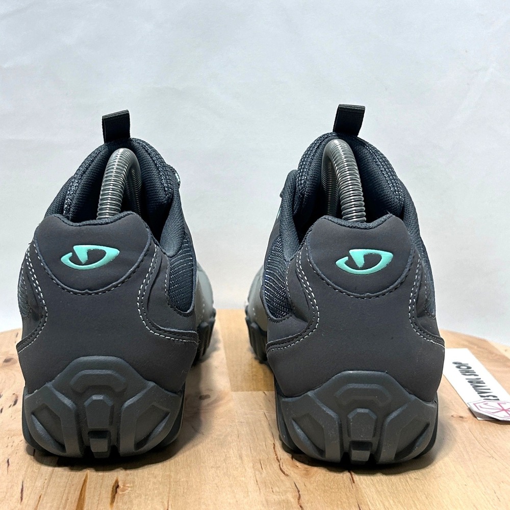 Giro Petra MTB Mountain Bike Womens Gray Teal Cycling Shoes - Size 9.75 & 42 EUR - Picture 6 of 12